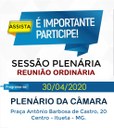 Reunião Ordinária | 30/04/2020 Reunião Ordinária | 30/04/2020