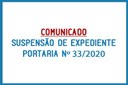 Suspensão de expediente e reuniões até 13 de Abril