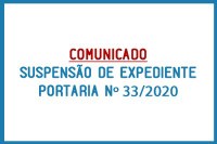 Suspensão de expediente e reuniões até 13 de Abril