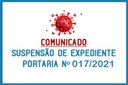 Suspensão do expediente e das Reuniões da Câmara Municipal com presença de público devido avanço do COVID-19 Suspensão do expediente e das Reuniões da Câmara Municipal com presença de público devido avanço do COVID-19